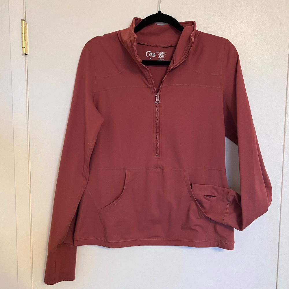 Zyia dusty rose active wear top XL